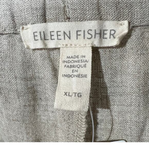 Eileen Fisher Womens Size XLarge Lantern Pant Organic Linen In Natural Ankle NEW - Picture 6 of 13